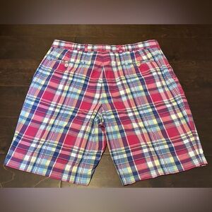 Polo Golf Ralph Lauren Links Fit Shorts Men’s 34 Preppy Multi Madras Plaid 10"